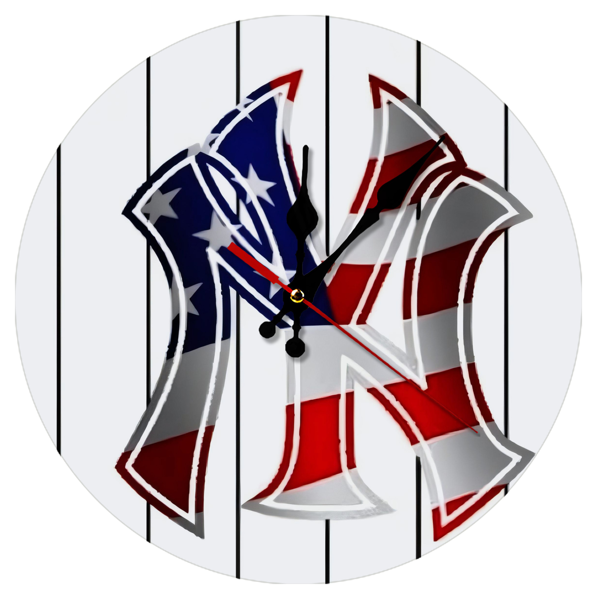 New York Yankees 195 Silent Round Wall Clock – Modern & Stylish DIY Design, Durable Wood Construction, Easy To Install – Perfect For Office, Bedroom, Living Room, And More